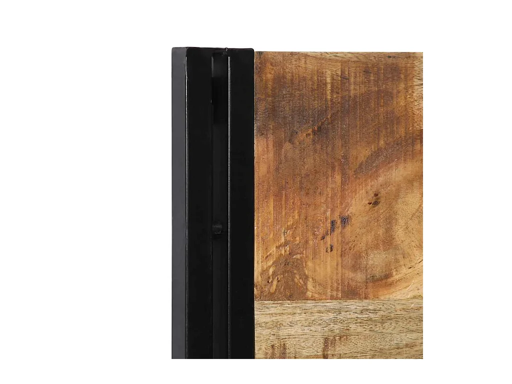 Kopfteil 100 cm Massivholz Mango und Eisen