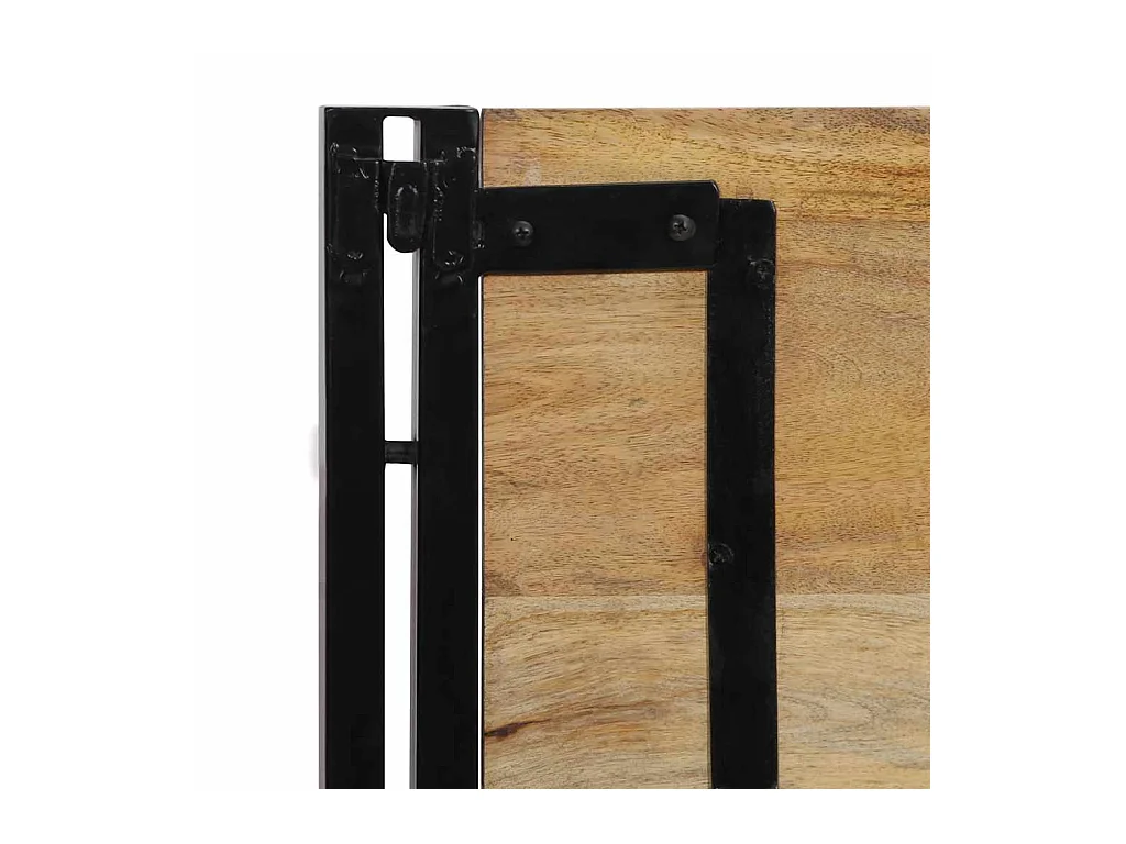 Kopfteil 100 cm Massivholz Mango und Eisen