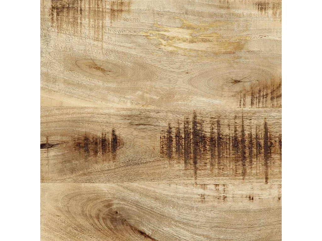 Hoofdeinde 100 cm massief hout mango en ijzer