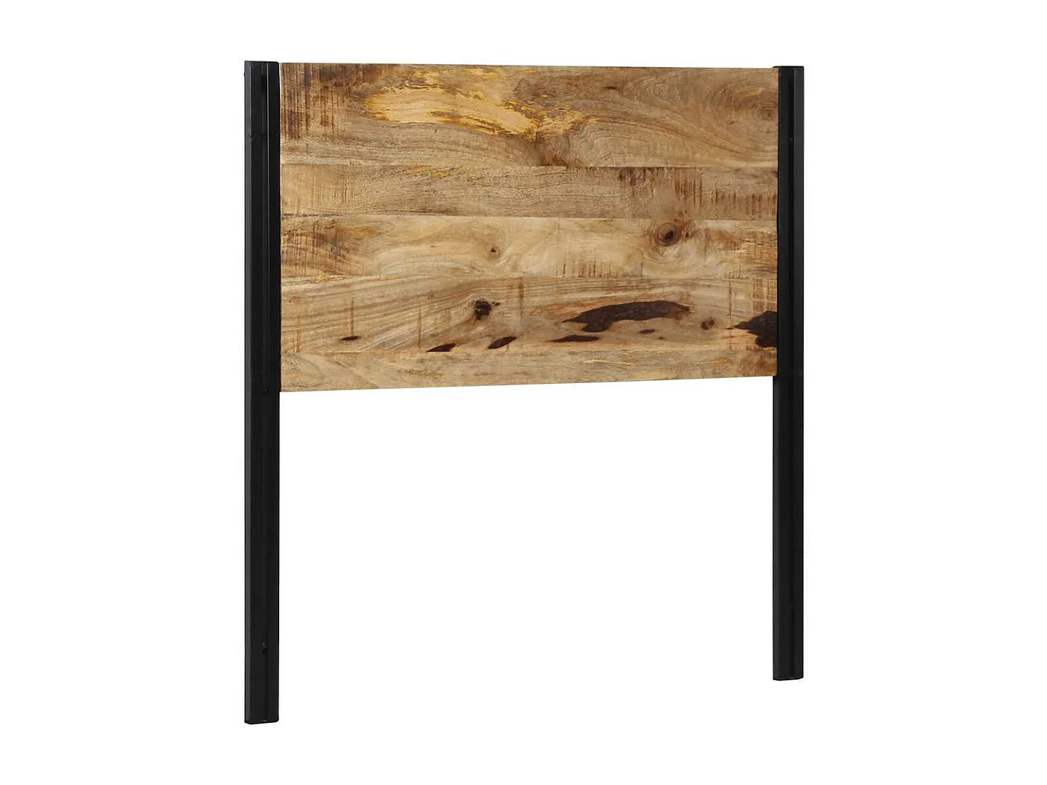 Hoofdeinde 100 cm massief hout mango en ijzer