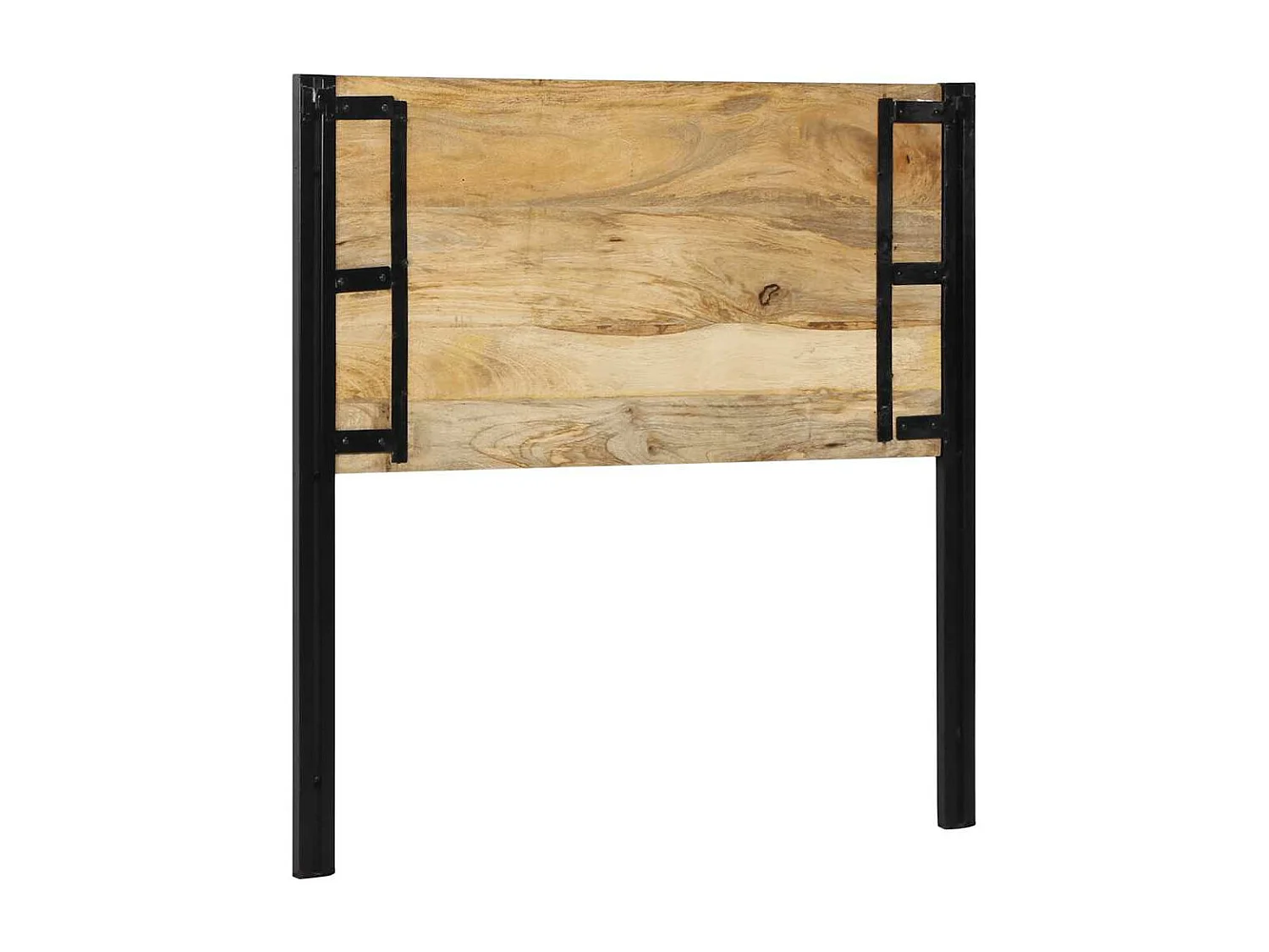 Tête de lit 100 cm bois massif manguier et fer