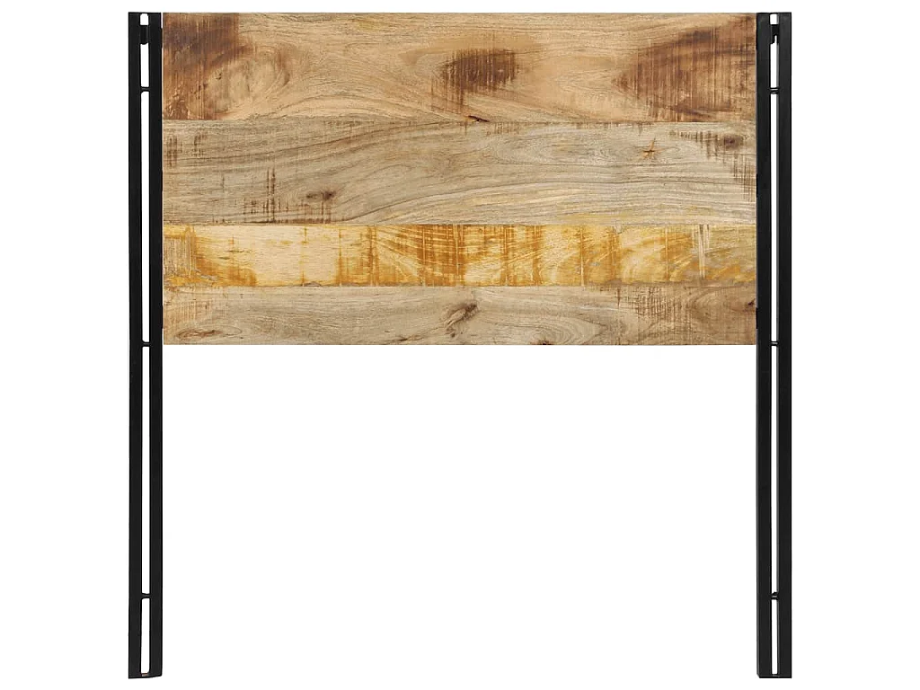 Hoofdeinde 100 cm massief hout mango en ijzer