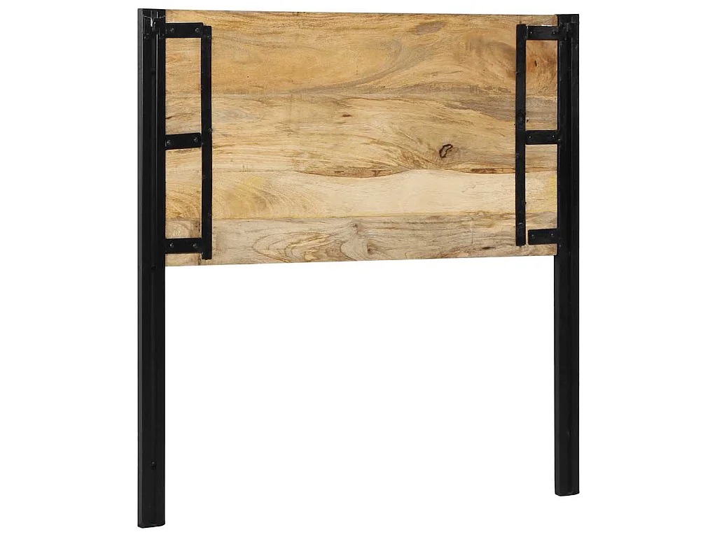 Hoofdeinde 100 cm massief hout mango en ijzer