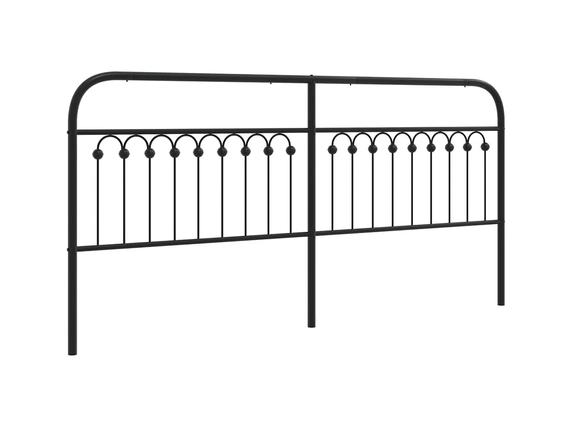 Tête de lit métal noir 200 cm