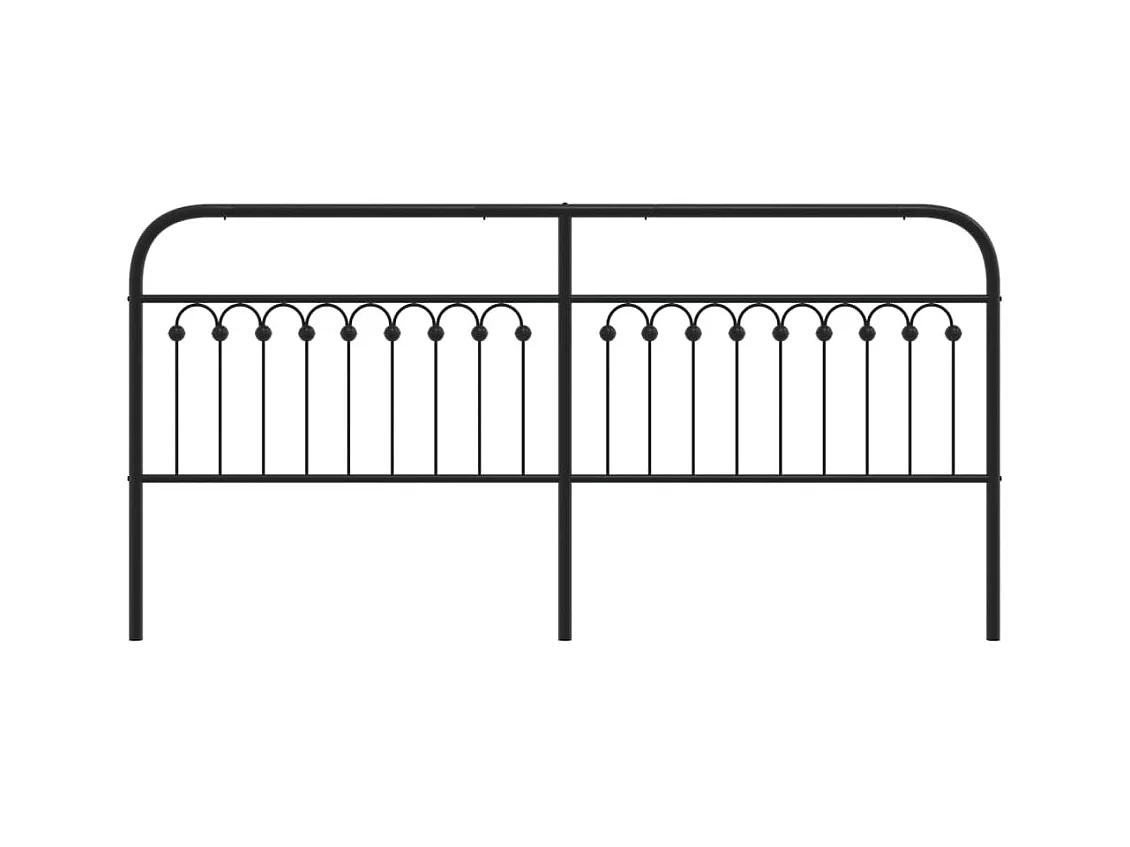 Tête de lit métal noir 200 cm