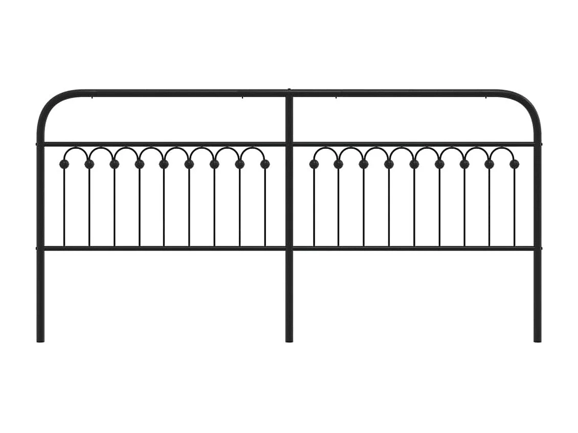 Cabeceira de cama 200 cm metal preto