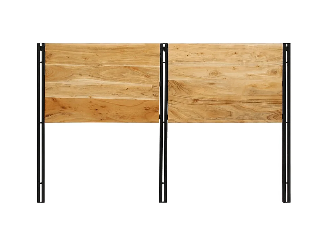 Testiera 160 cm in Legno Massello di Acacia e Ferro