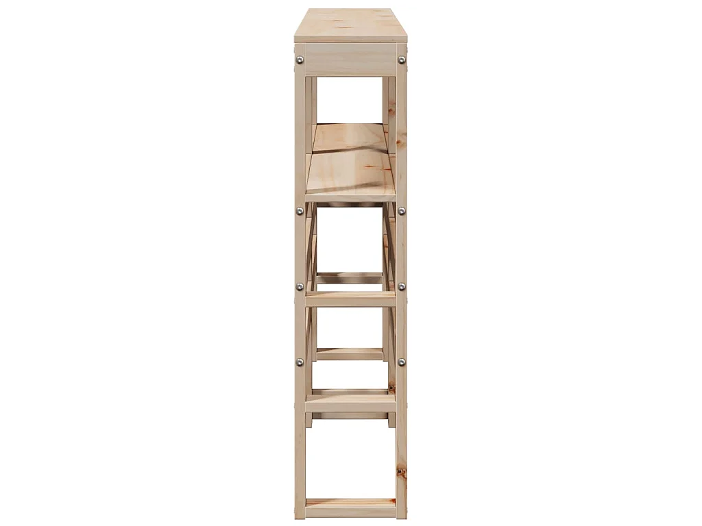 Cabecero de cama con estantes madera maciza de pino 120 cm