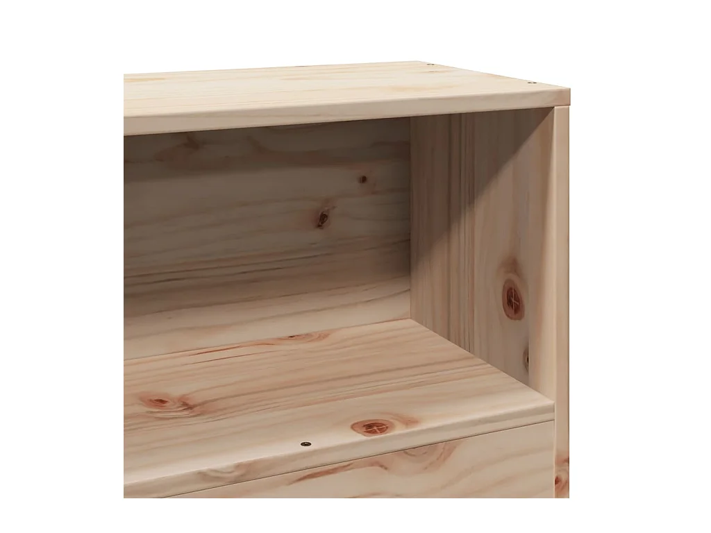 Tête de lit avec rangement 100 cm bois massif de pin