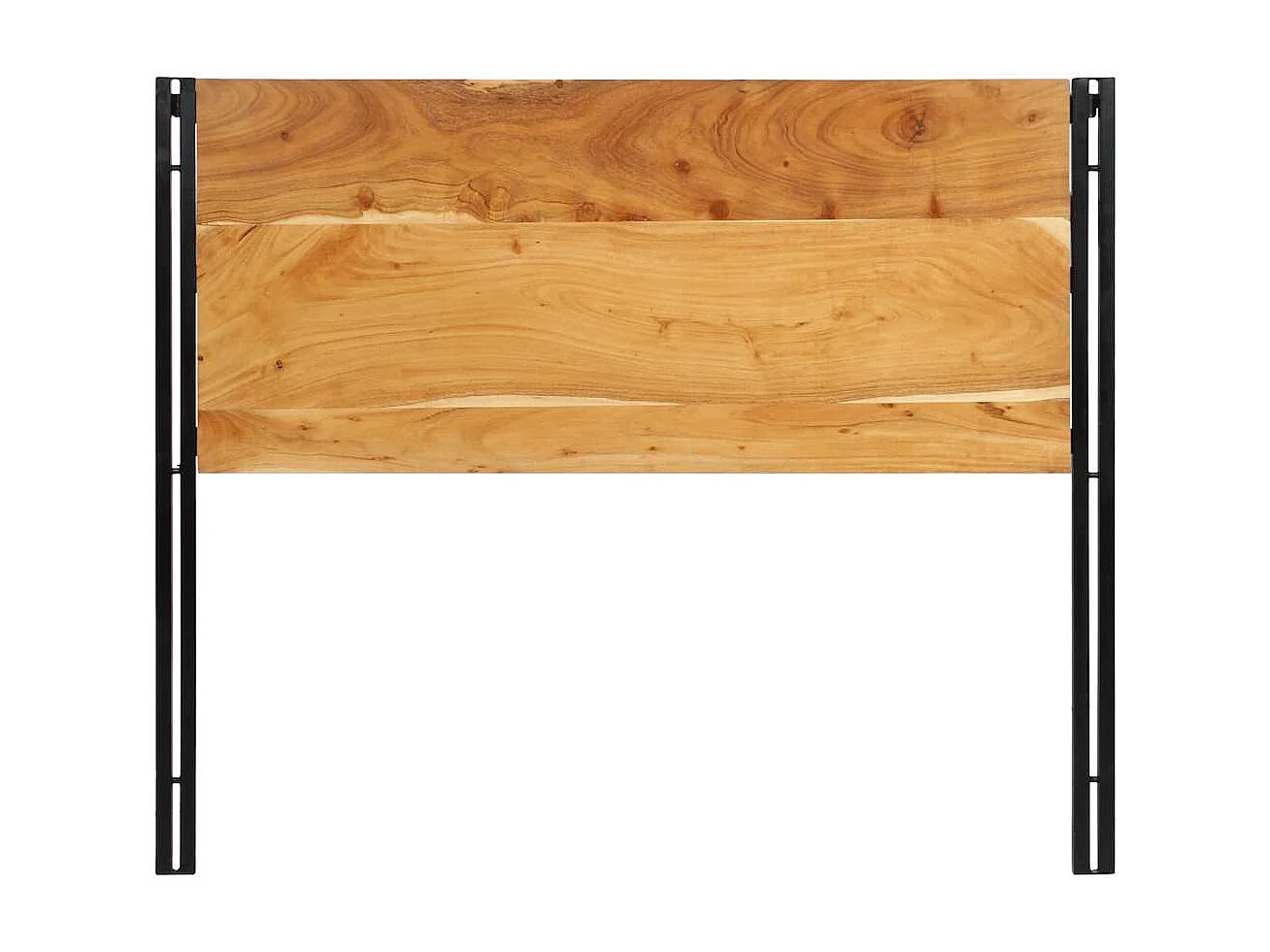 Testiera 120 cm in Legno Massello di Acacia e Ferro