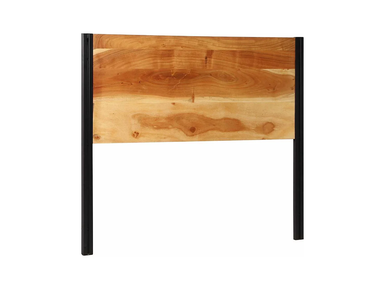 Testiera 120 cm in Legno Massello di Acacia e Ferro