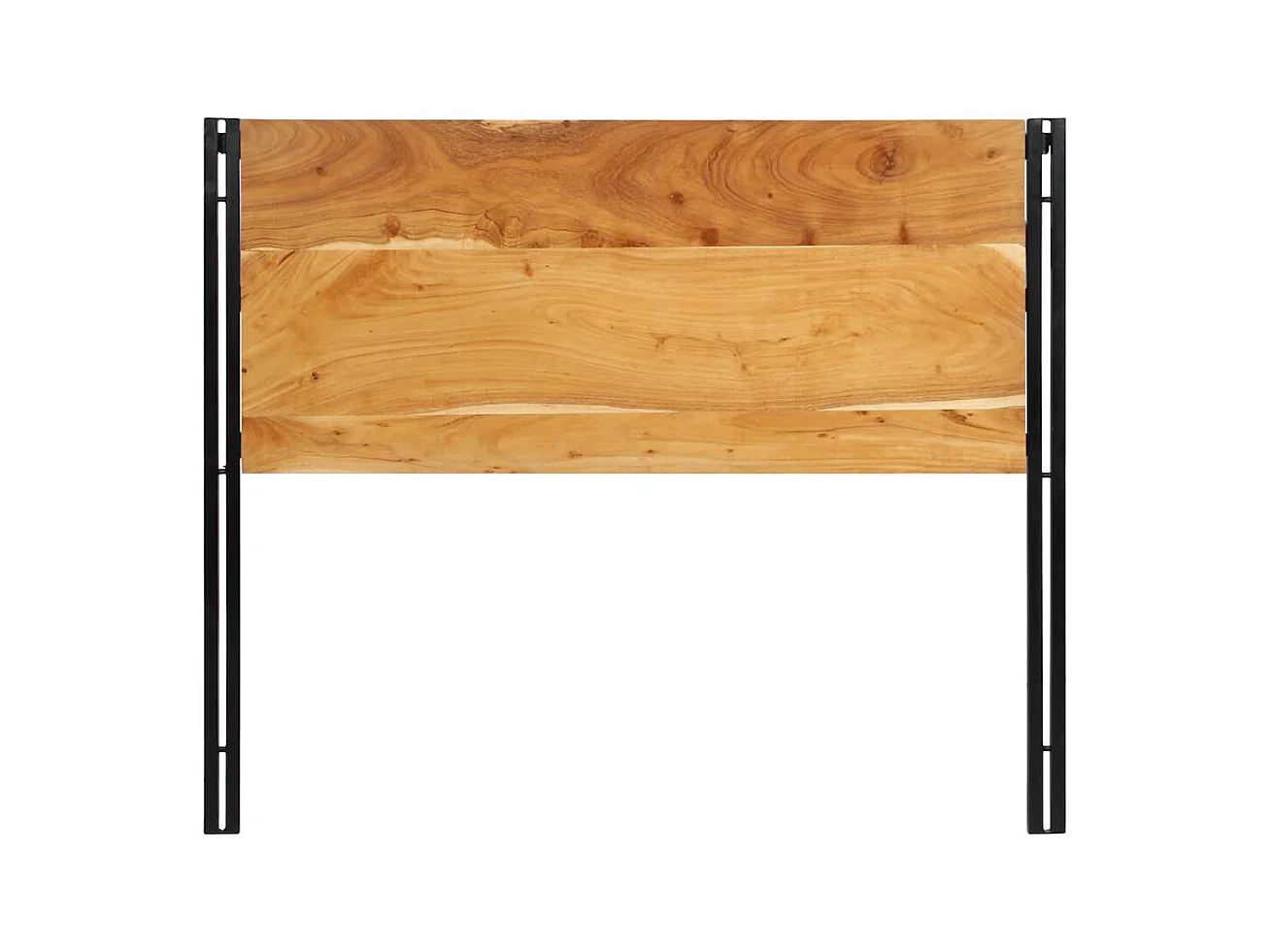 Testiera 120 cm in Legno Massello di Acacia e Ferro