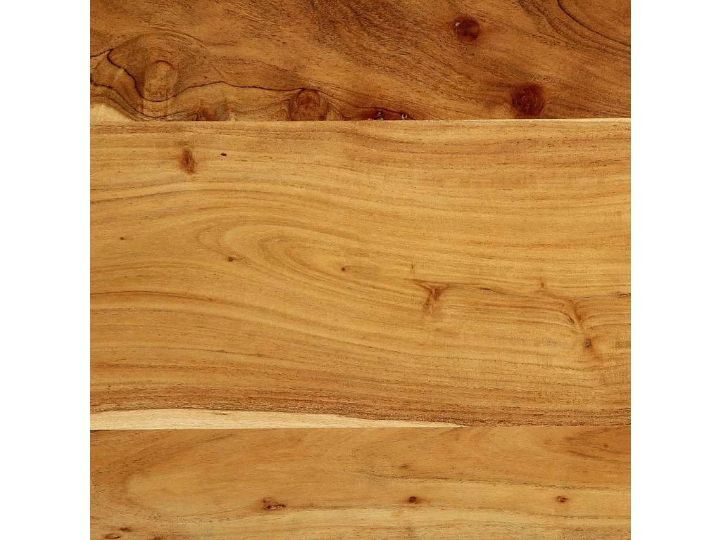 Kopfteil 120 cm Massivholz Akazie und Eisen