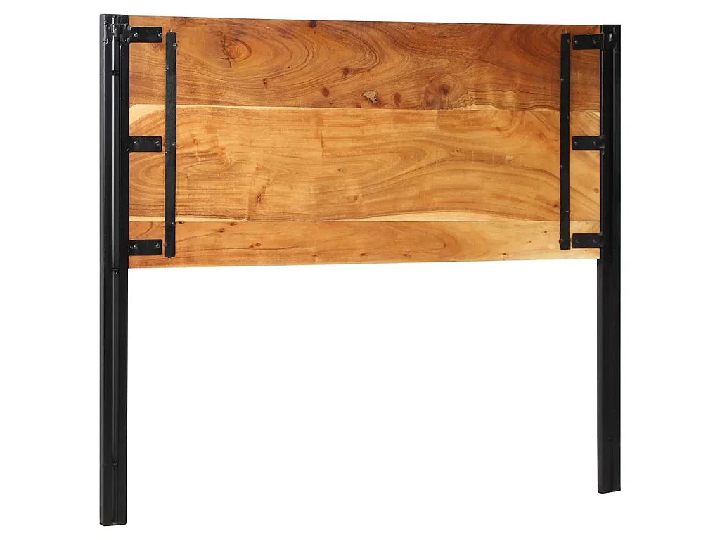 Hoofdeinde 120 cm massief hout acacia en ijzer
