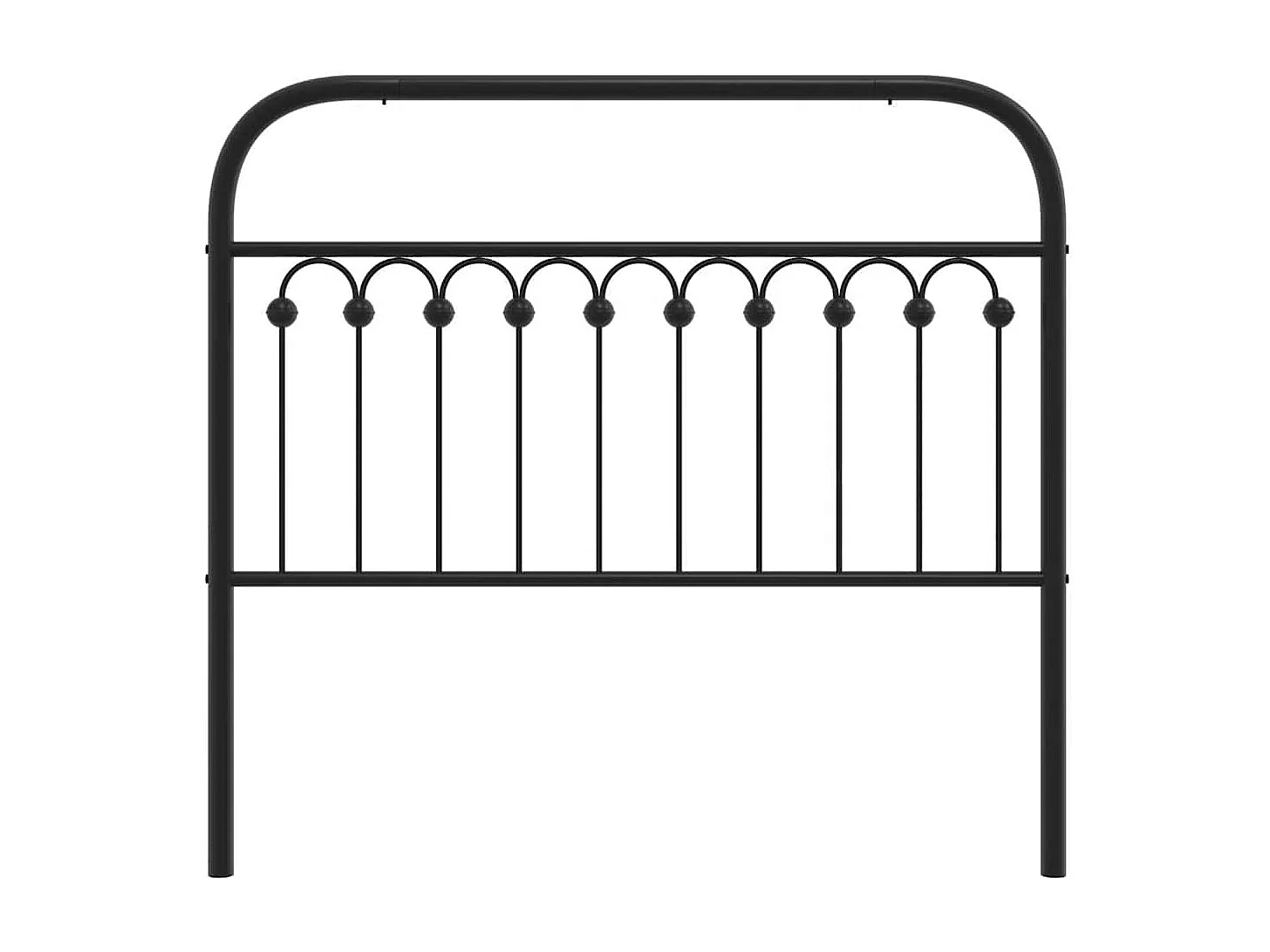 Ersatz-Kopfteil Metall Schwarz 107 cm