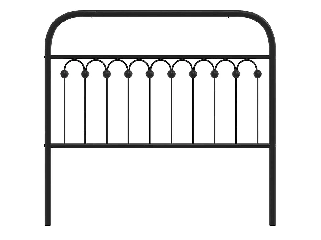 Vervangend hoofdbord 107 cm metaal zwart
