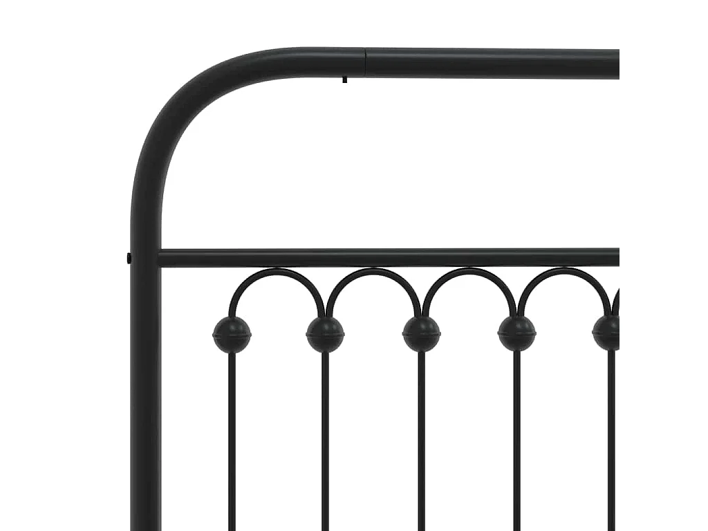 Vervangend hoofdbord 107 cm metaal zwart