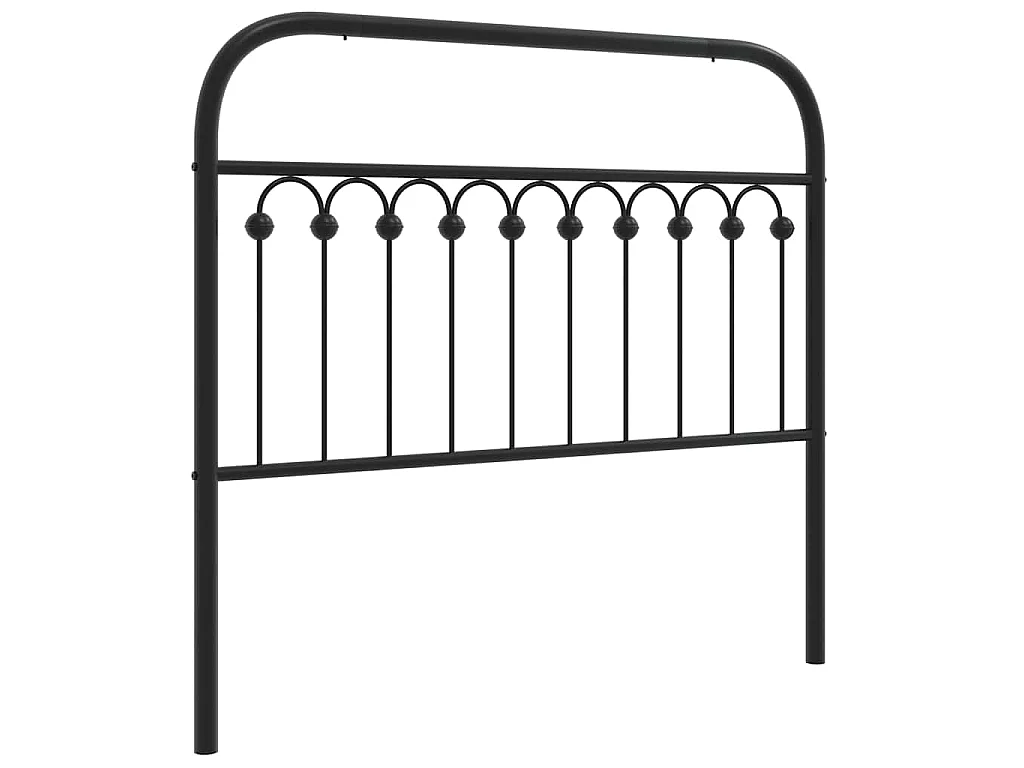 Vervangend hoofdbord 107 cm metaal zwart