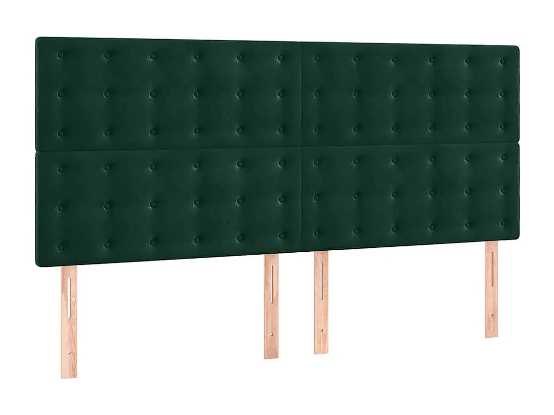 Cabeceira Verde Escuro 160x5x118/128 cm Veludo