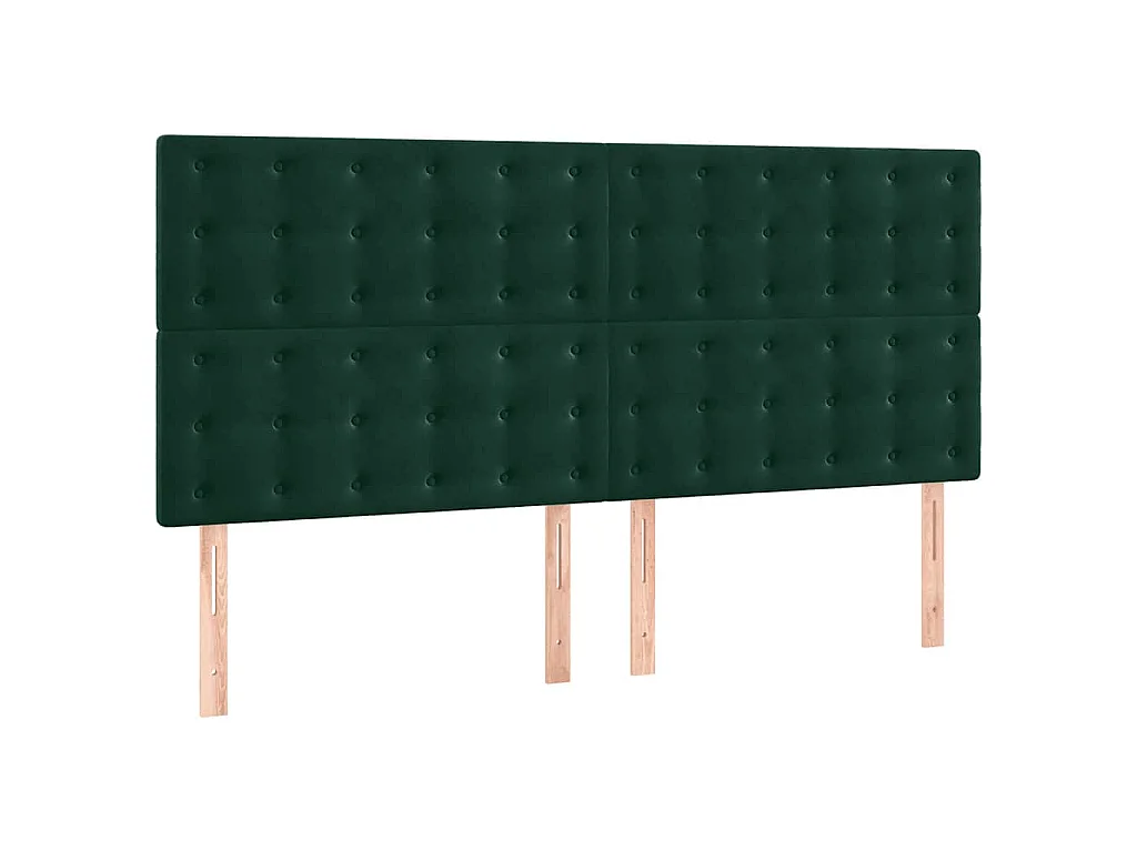 Cabeceira Verde Escuro 160x5x118/128 cm Veludo