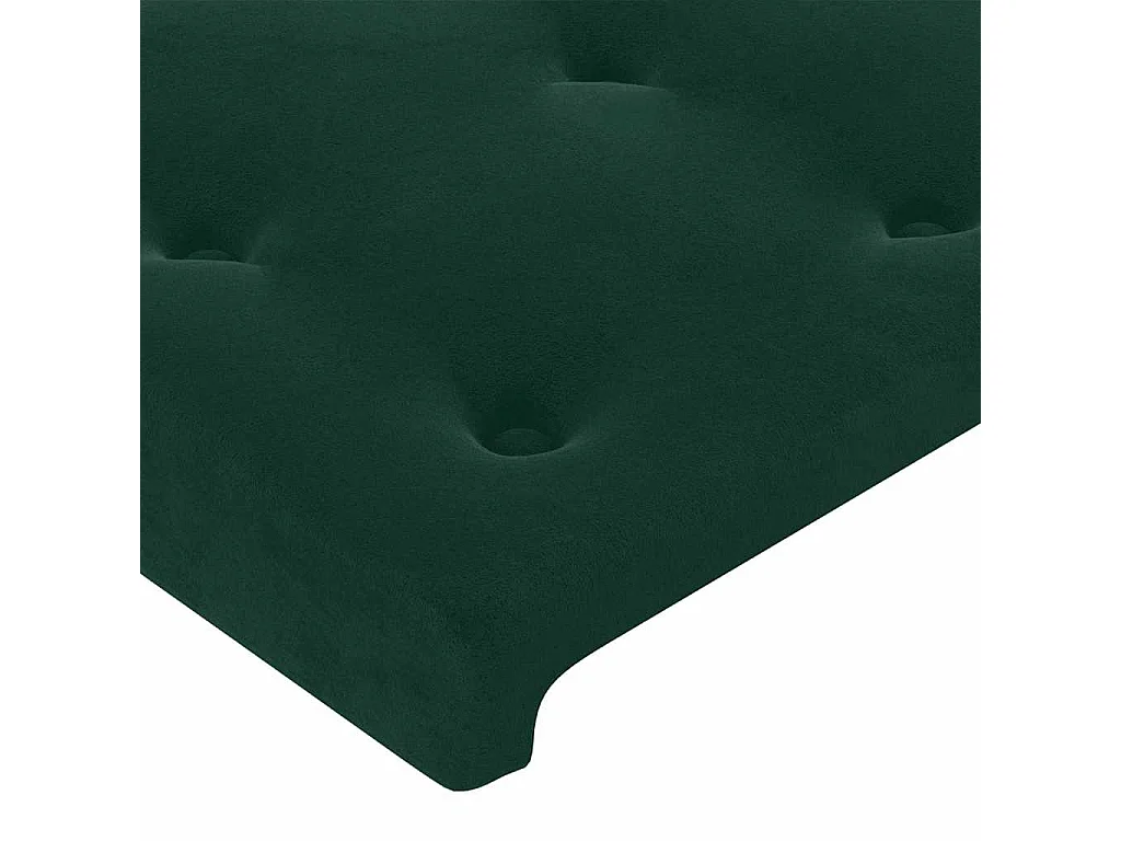Tête de lit Vert foncé 160x5x118/128 cm Velours