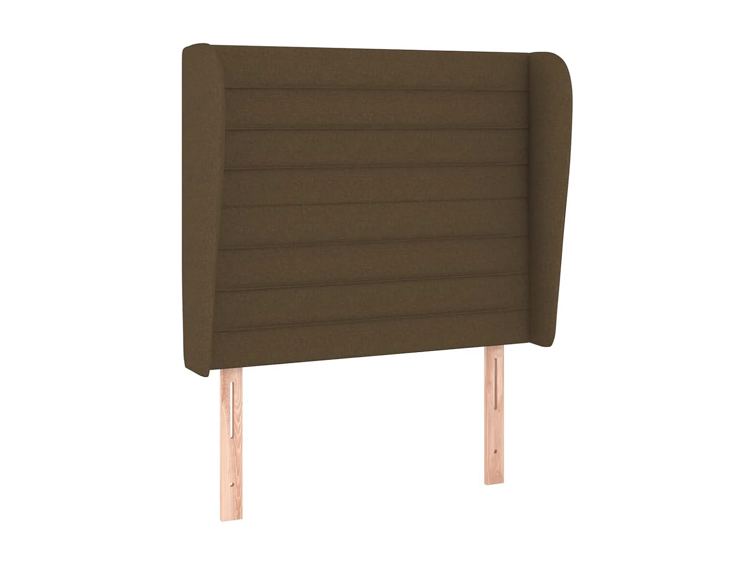 Hoofdbord met randen 93x23x118/128 cm stof donkerbruin