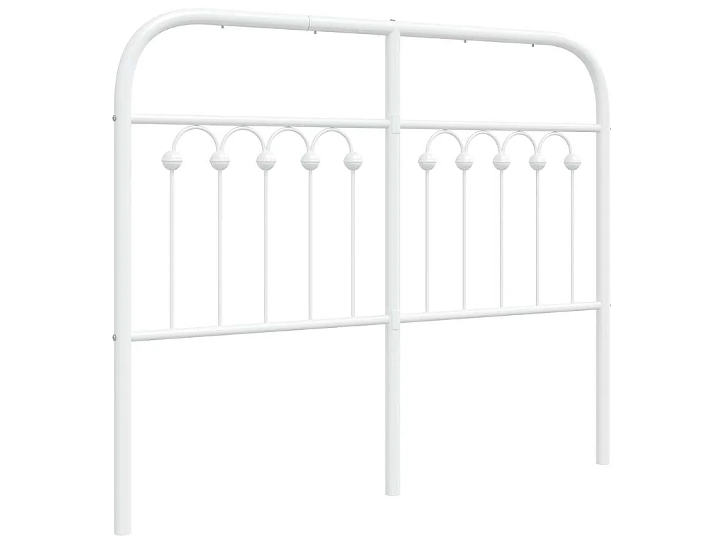 Vervangend hoofdbord 120 cm metaal wit