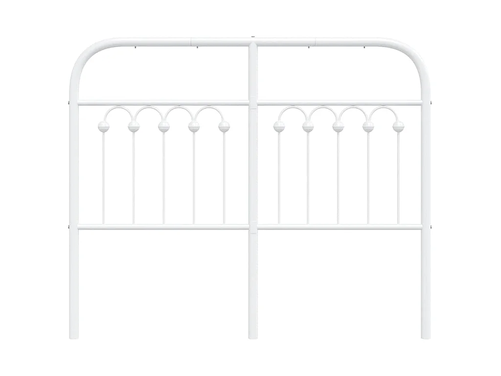 Vervangend hoofdbord 120 cm metaal wit