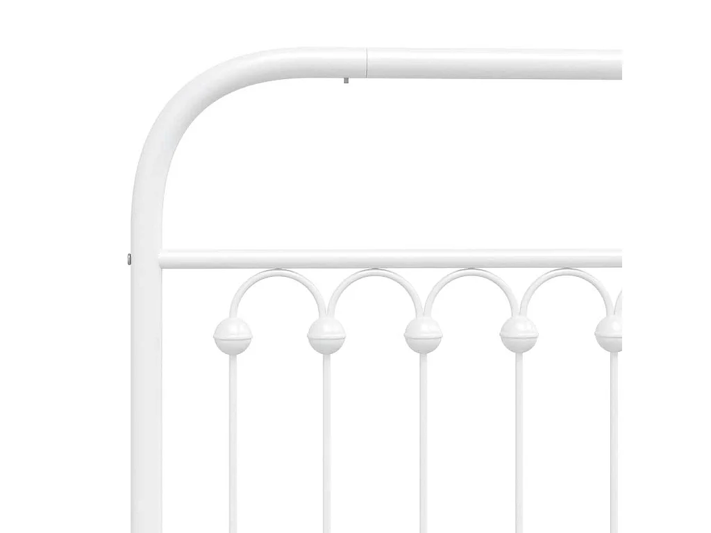 Vervangend hoofdbord 120 cm metaal wit