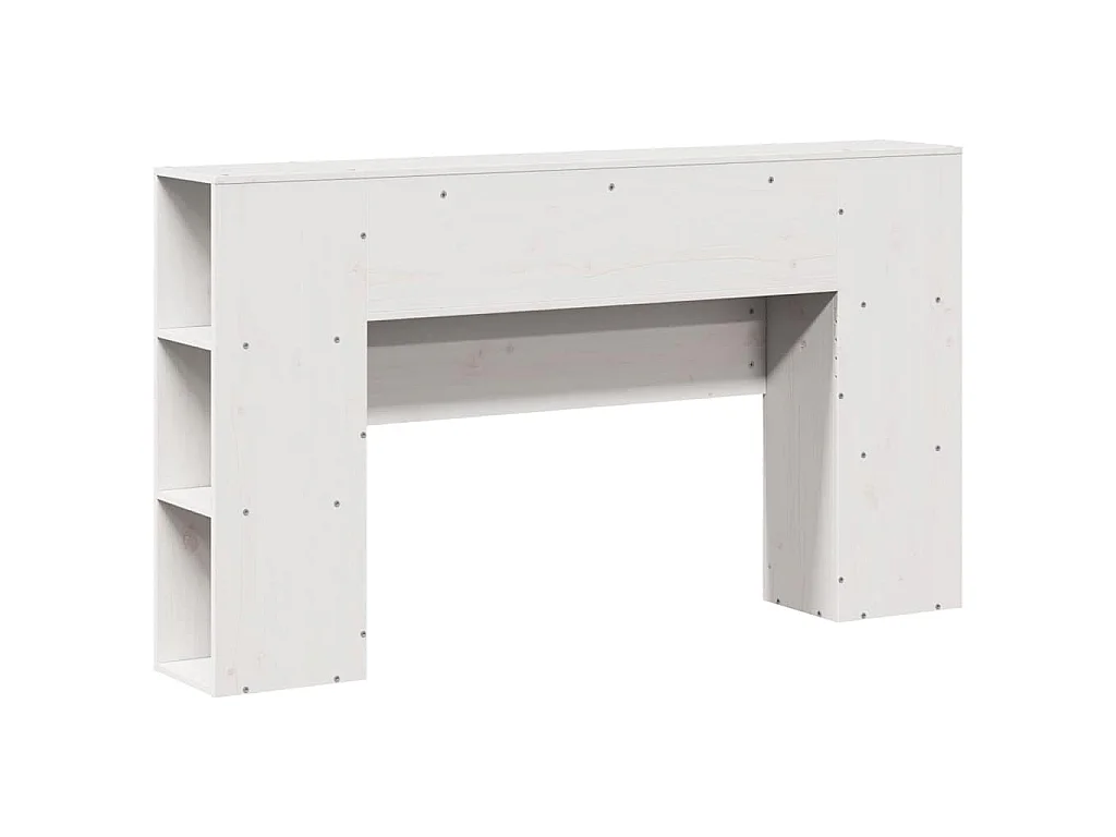Hoofdbord met opbergruimte 140 cm massief grenenhout wit