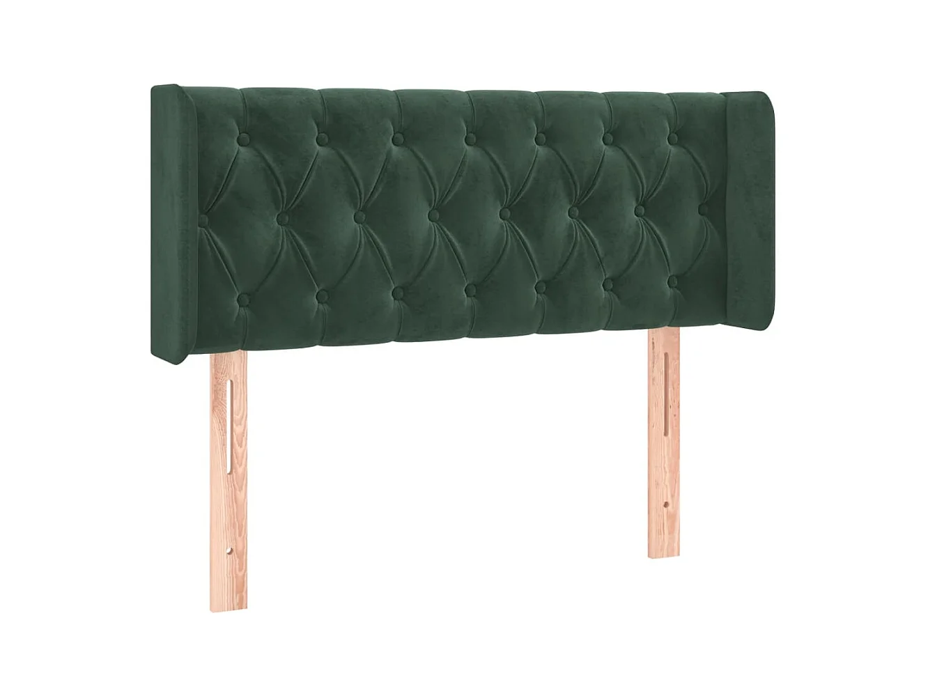 Tête de lit avec oreilles Vert foncé 93x16x78/88 cm Velours