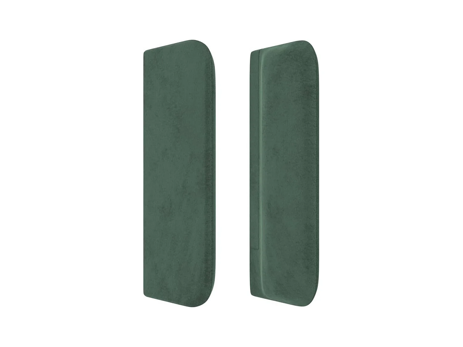 Tête de lit avec oreilles Vert foncé 93x16x78/88 cm Velours
