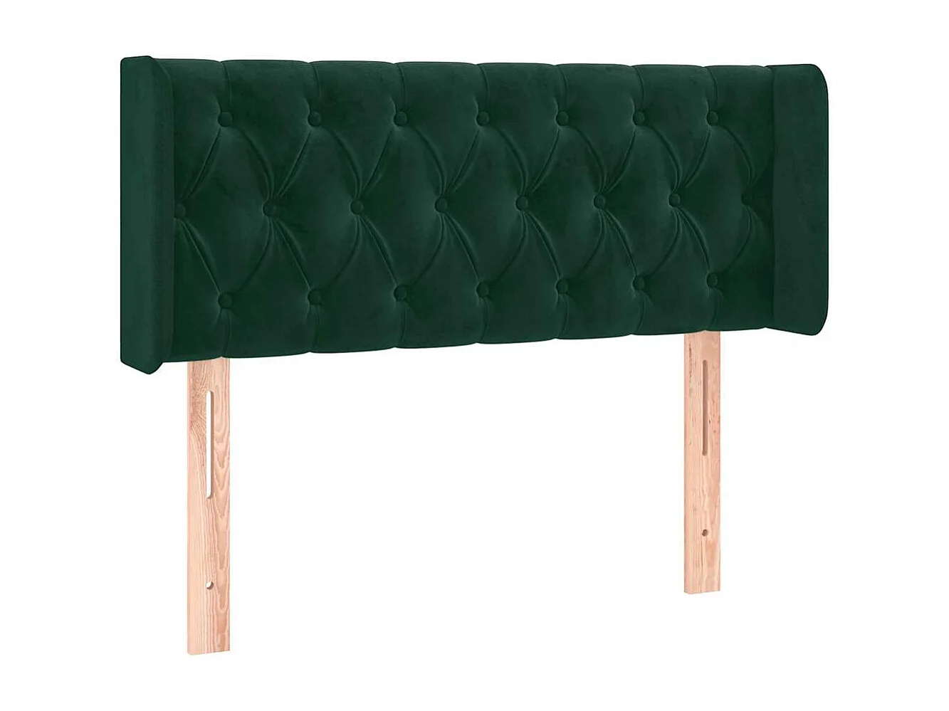 Hoofdbord met randen 93x16x78/88 cm fluweel donkergroen