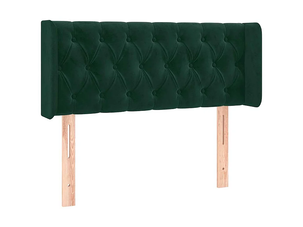Hoofdbord met randen 93x16x78/88 cm fluweel donkergroen