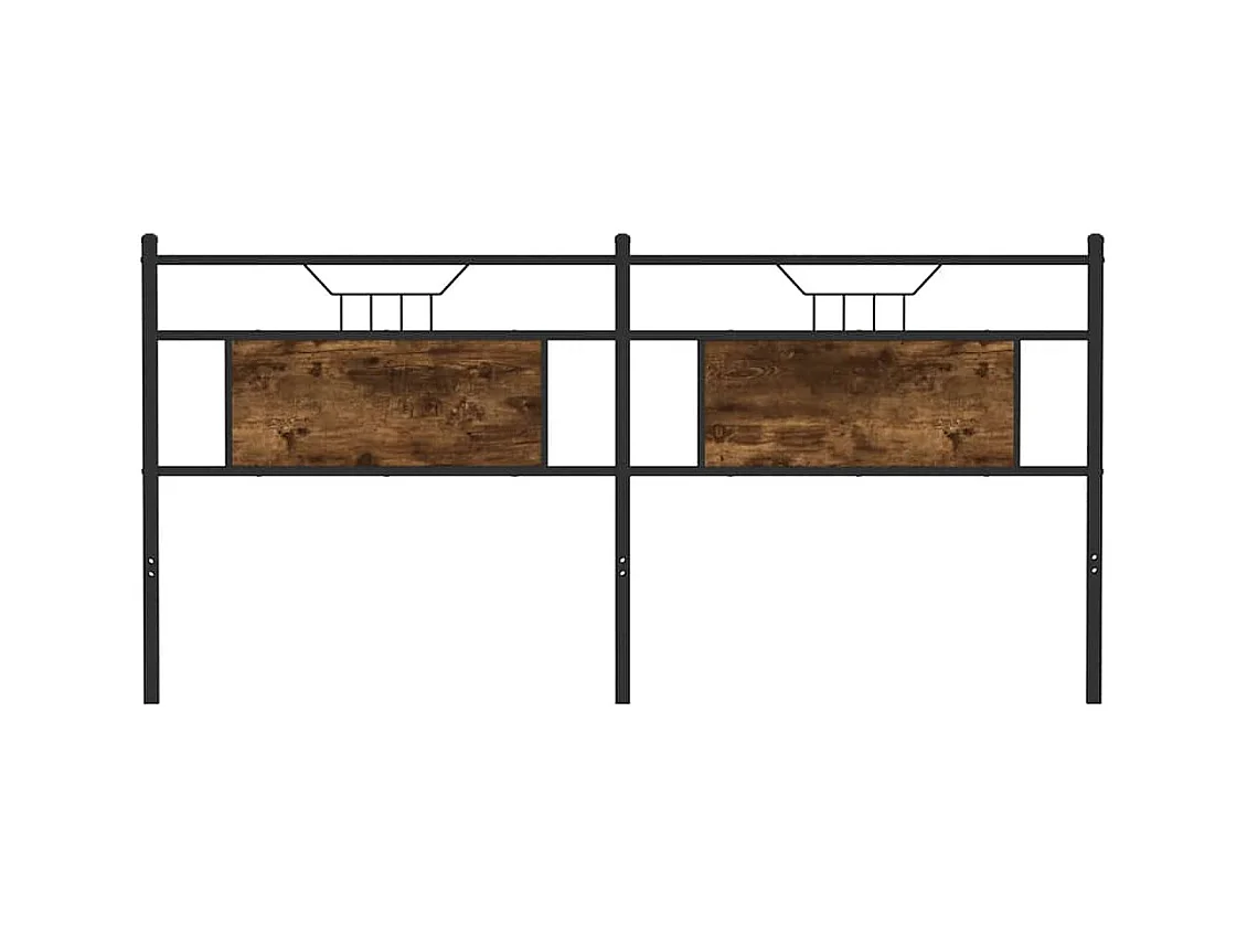 Tête de lit chêne fumé 160 cm bois d'ingénierie et acier