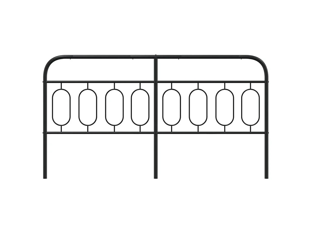 Tête de lit de remplacement métal noir 193 cm