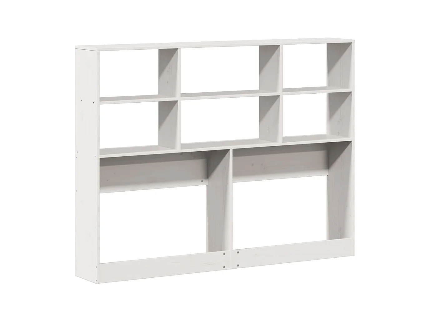 Tête de lit avec rangement blanc 120 cm bois massif de pin