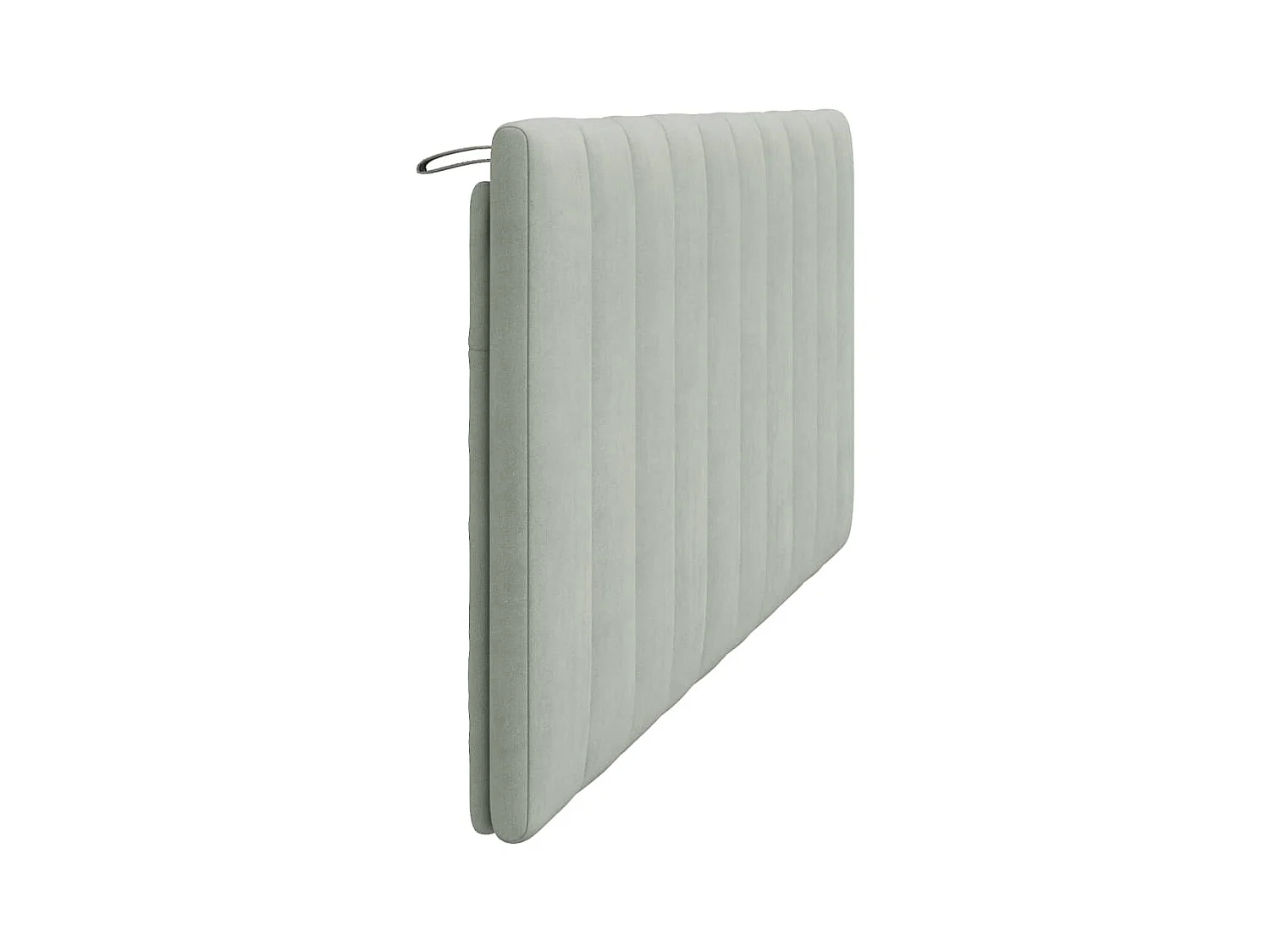 Coussin de tête de lit Hanko gris clair 180 cm velours