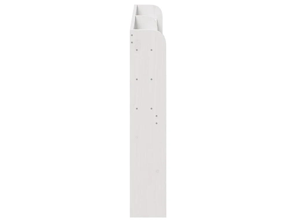 Hoofdbord met schappen 135 cm massief grenenhout wit