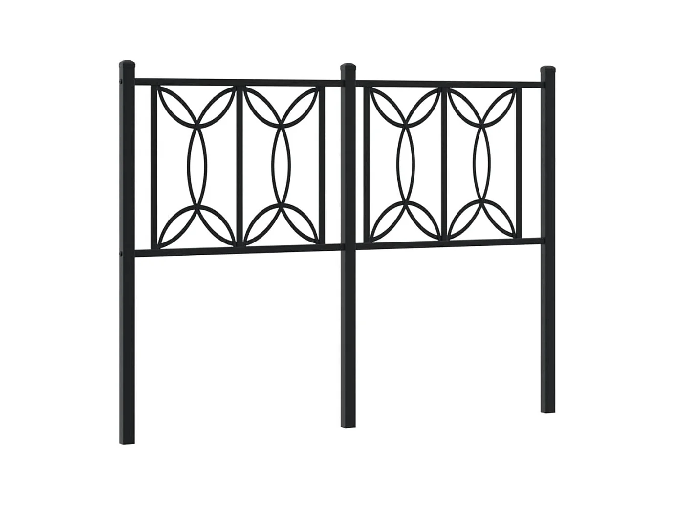 Hoofdbord 120 cm metaal zwart