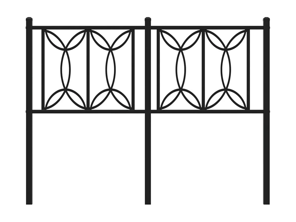Tête de lit métal noir 120 cm