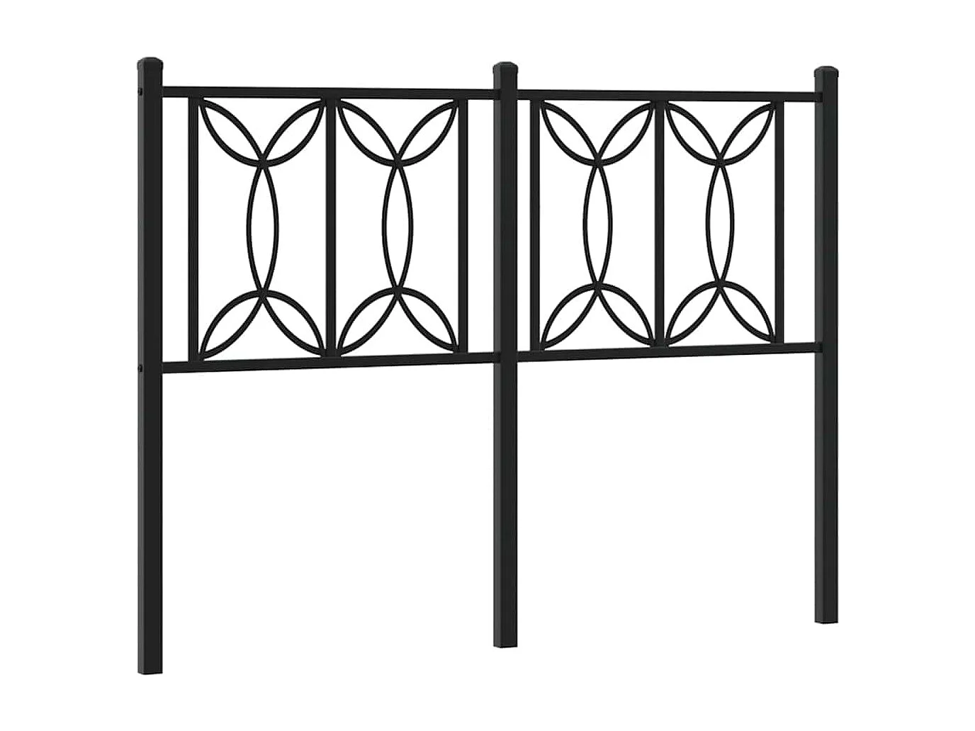 Tête de lit de remplacement métal noir 120 cm