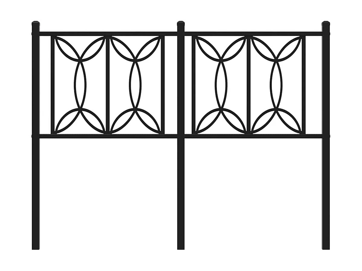 Tête de lit de remplacement métal noir 120 cm