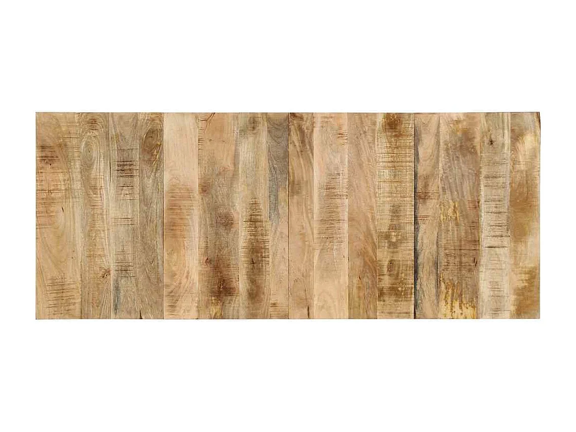 Cabeceira 200 cm madeira de mangueira áspera maciça