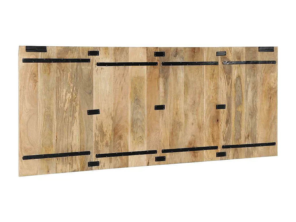 Cabeceira 200 cm madeira de mangueira áspera maciça