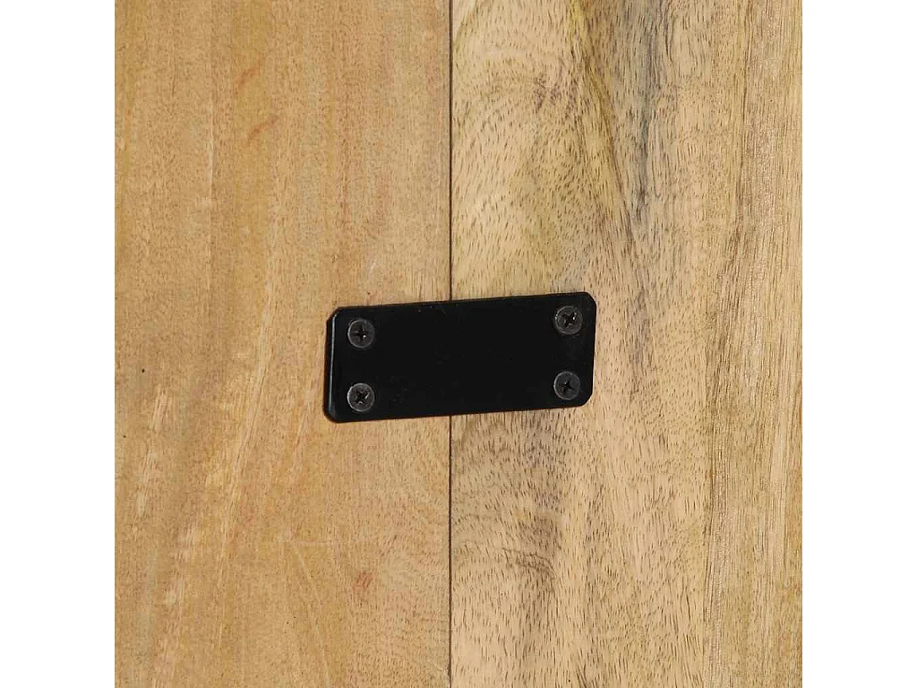 Cabeceira 200 cm madeira de mangueira áspera maciça