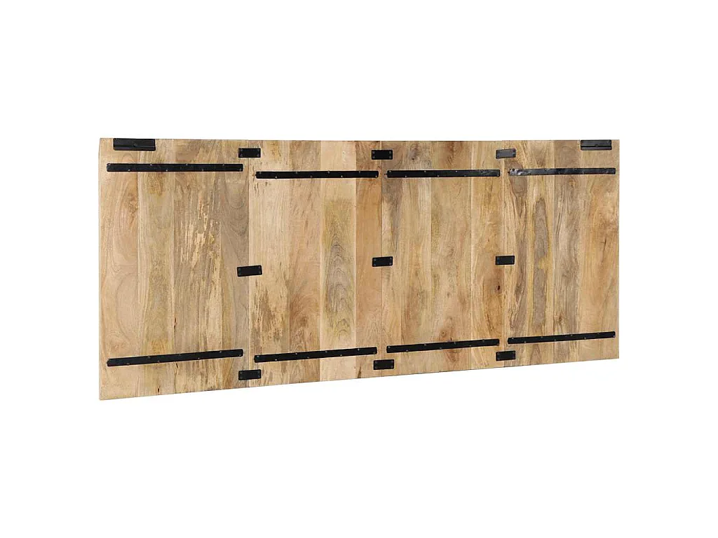 Cabecero de cama 200 cm madera maciza de mango rugoso