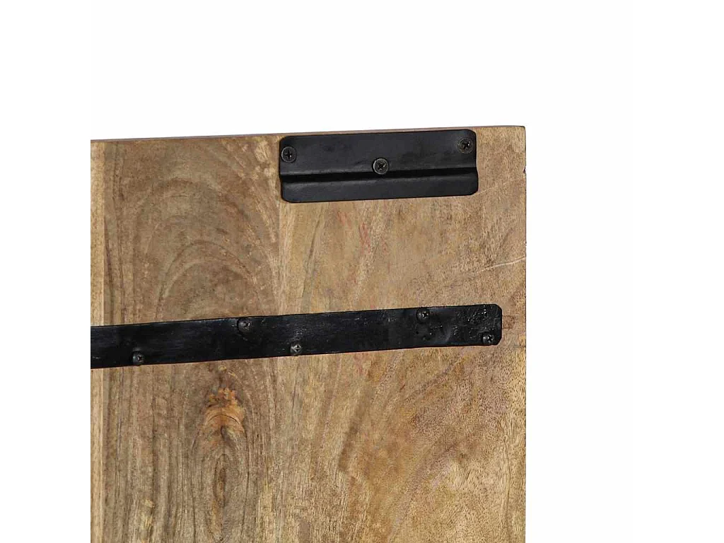Cabecero de cama 200 cm madera maciza de mango rugoso