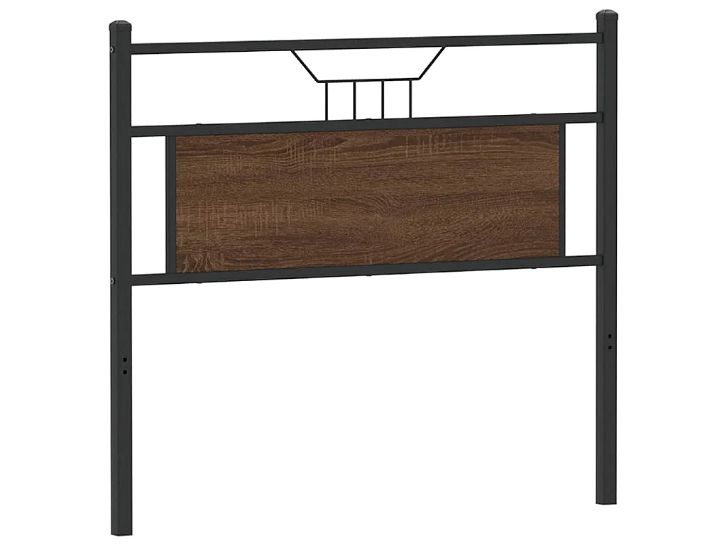 Tête de lit de remplacement chêne marron 100 cm bois d'ingénierie et acier