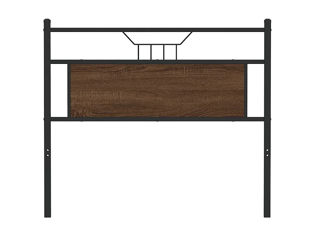 Tête de lit de remplacement chêne marron 100 cm bois d'ingénierie et acier